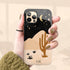 Cactus in Desert Night Landscape Custom Initials iPhone Case